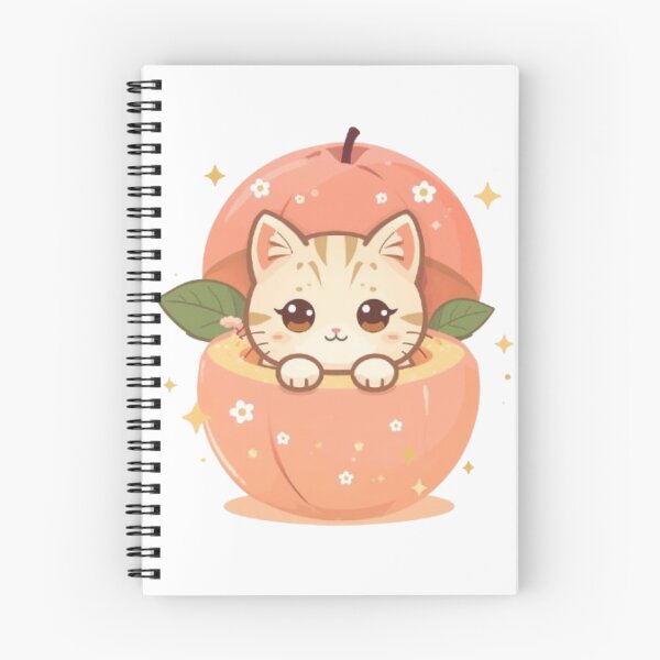 Item preview, Cute Peach Kitty Kawaii Sticker | Adorable Pastel Cat Fruit Gift designed and sold by Stylestickers55.