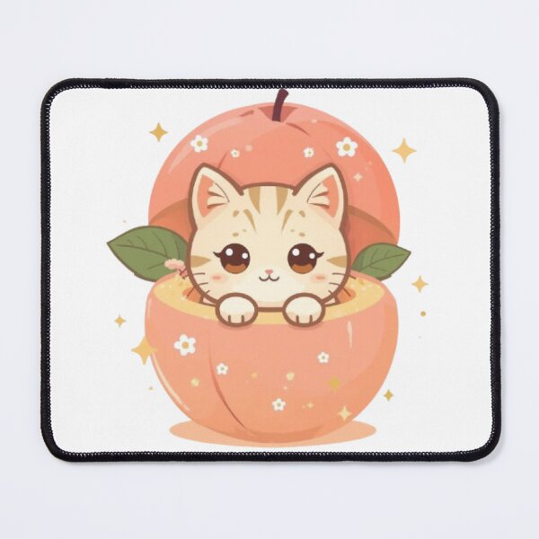 Item preview, Cute Peach Kitty Kawaii Sticker | Adorable Pastel Cat Fruit Gift designed and sold by Stylestickers55.