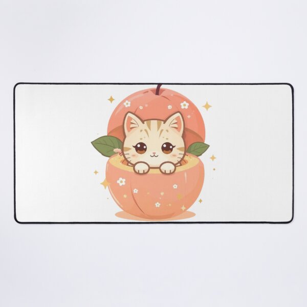Item preview, Cute Peach Kitty Kawaii Sticker | Adorable Pastel Cat Fruit Gift designed and sold by Stylestickers55.