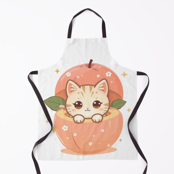 Item preview, Cute Peach Kitty Kawaii Sticker | Adorable Pastel Cat Fruit Gift designed and sold by Stylestickers55.