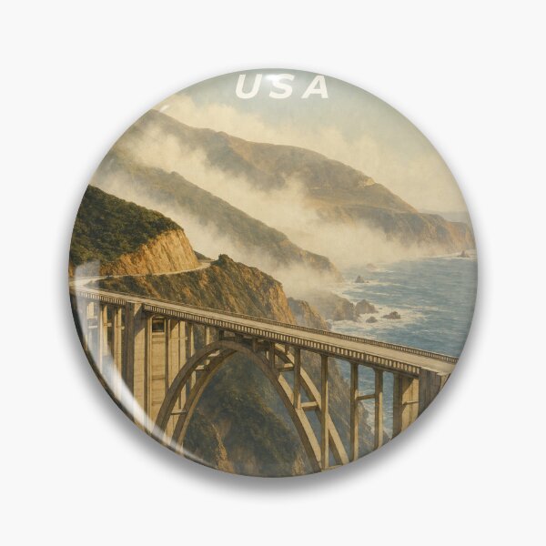 Item preview, Recuerdo de viaje de Big Sur USA - Ilustración vintage designed and sold by VisualArtsOasis.