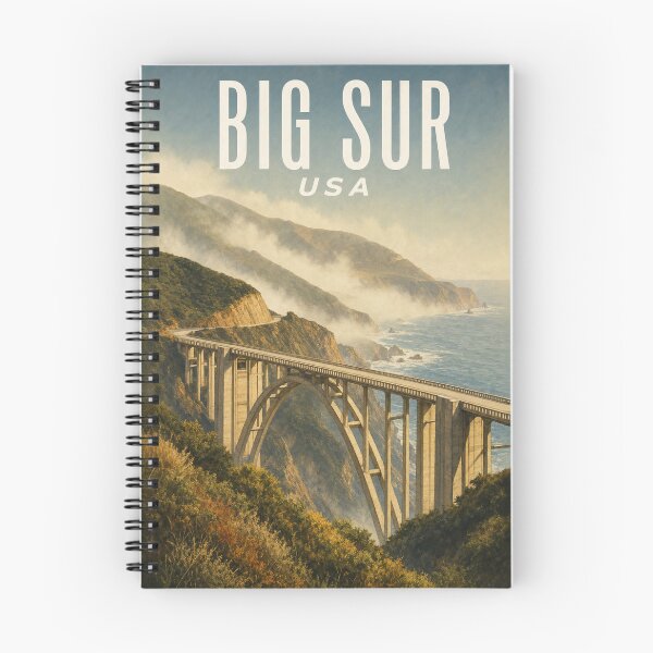 Item preview, Big Sur USA Travel Souvenir - Vintage Illustration designed and sold by VisualArtsOasis.