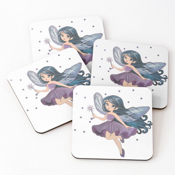 Item preview, Chibi Fairy with Blue Hair and Purple Dress designed and sold by Vueltarutas.