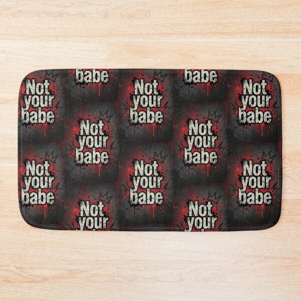Item preview, Not Your Babe Cracked Red Black Graffiti designed and sold by HappyOops.
