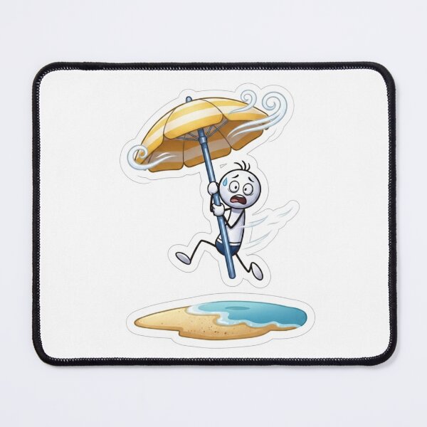 Item preview, Oops Murphy - Summer Beach Fail - Flying Umbrella - Funny Character Graphic designed and sold by oopsmurphy.