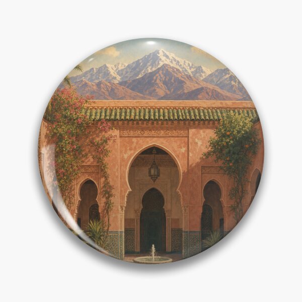 Item preview, Marrakech, Marruecos - Recuerdo de viaje - Ilustración vintage designed and sold by VisualArtsOasis.