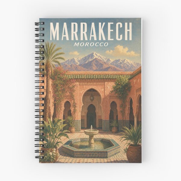 Item preview, Marrakech Morocco Travel Souvenir - Vintage Illustration designed and sold by VisualArtsOasis.