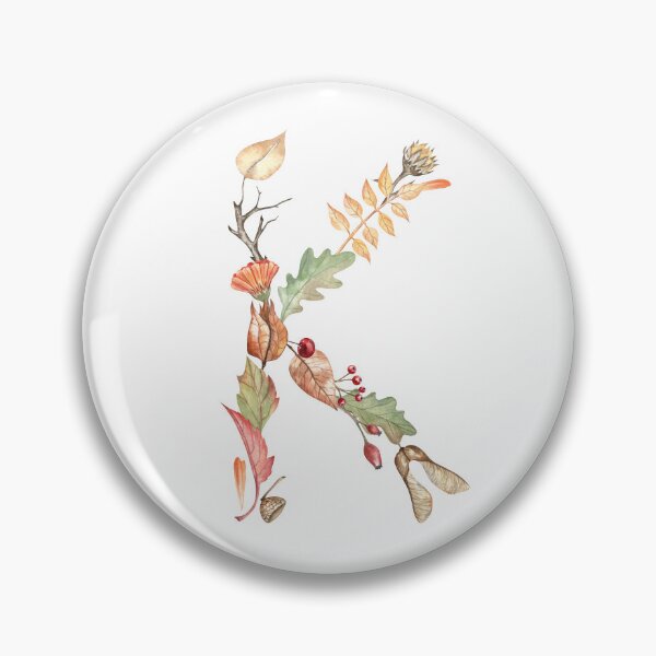 Item preview, Autumn Letter K Monogram designed and sold by Flowersforbear.