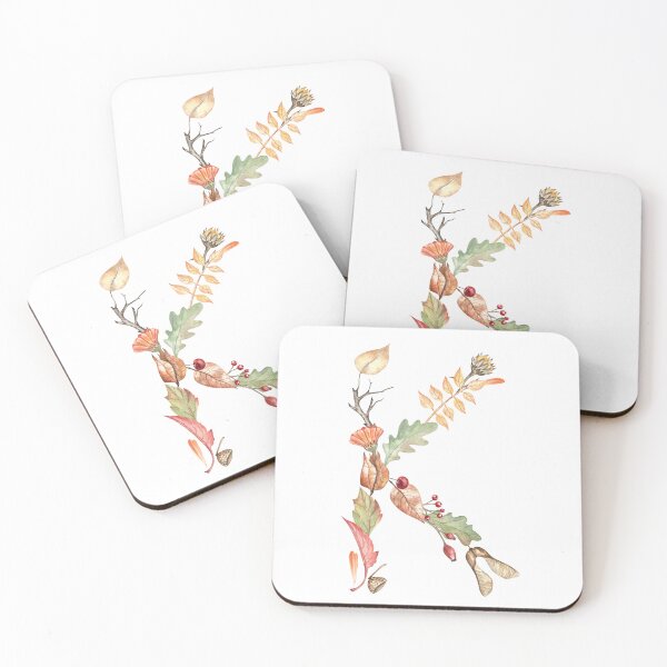 Item preview, Autumn Letter K Monogram designed and sold by Flowersforbear.