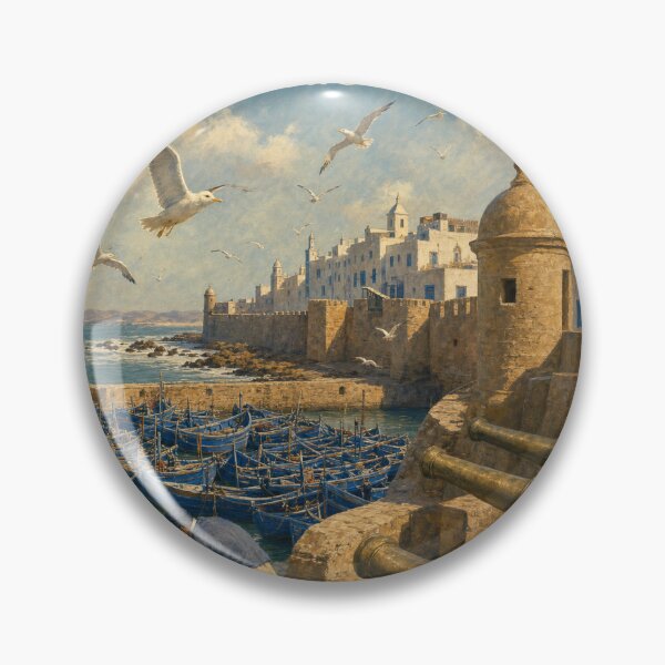 Item preview, Essaouira Morocco Travel Souvenir - Vintage Illustration designed and sold by VisualArtsOasis.