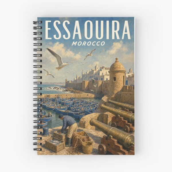 Item preview, Essaouira Morocco Travel Souvenir - Vintage Illustration designed and sold by VisualArtsOasis.