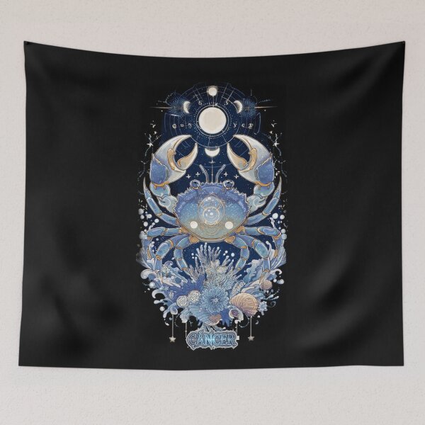 Item preview, Cancer Zodiac Sign Crab Astrology Constellation Design designed and sold by Lifeisanimage.