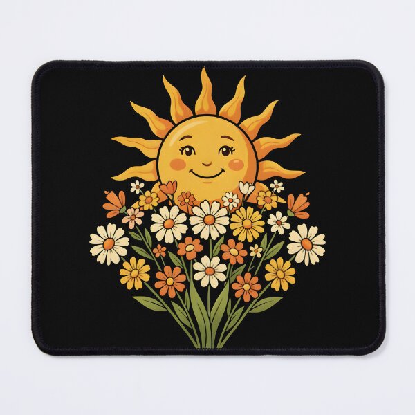 Item preview, Cute Smiling Retro Sun Floral Summer Aesthetic designed and sold by KCasual.
