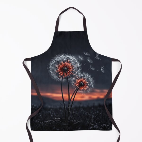 Item preview, Glowing Dandelion at Twilight – Dark Botanical Nature Art | 4K Fantasy Floral Wall Art designed and sold by  Mirai_Art.