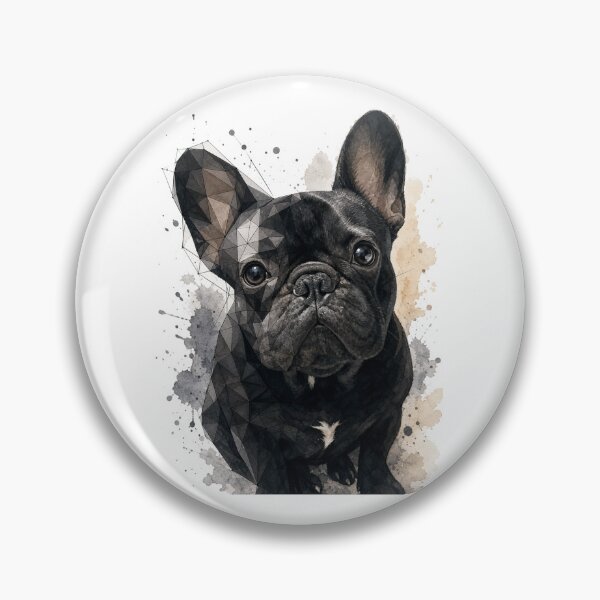 Item preview, Geometric French Bulldog Watercolor Art – Modern Low Poly Frenchie Illustration designed and sold by shallia.