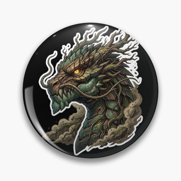 Item preview, Ancient Earth Elemental Dragon Jade Nature Fantasy Sticker designed and sold by bug4j_DragonLab.
