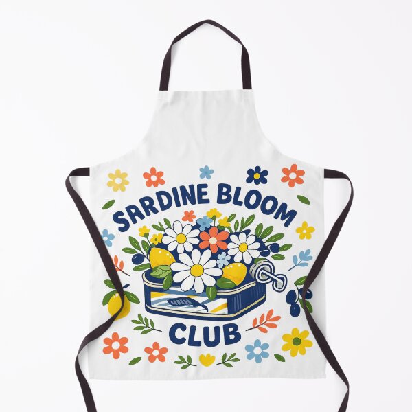Item preview, Sardine Bloom Club | Coastal Cottagecore | Mediterranean Floral Fish Tin designed and sold by Fernhaven.