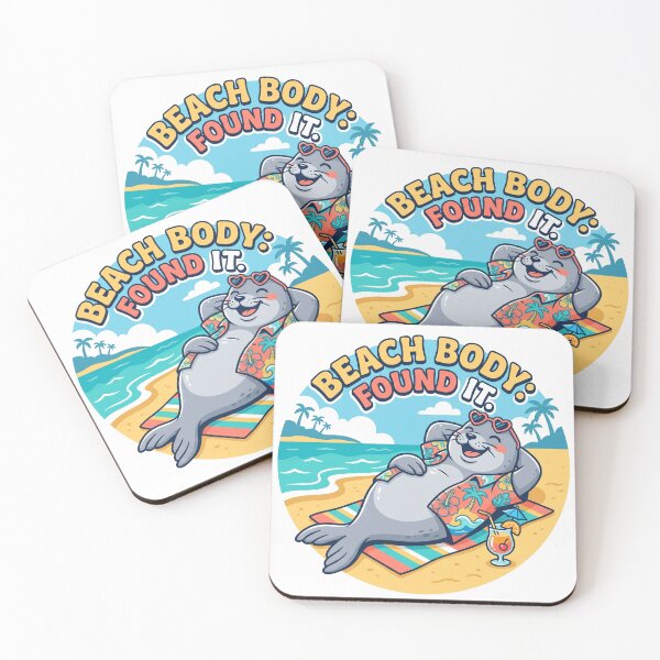 Item preview, Beach Body Found It Shirt – Funny Sunbathing Seal Summer Cartoon Tee designed and sold by DmaarGroup.