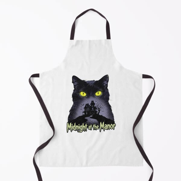 Item preview, Midnight at the Manor | Black Cat Haunted House | Vintage Halloween Gothic designed and sold by MrDev.