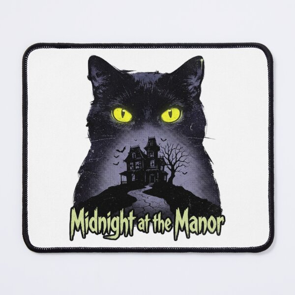 Item preview, Midnight at the Manor | Black Cat Haunted House | Vintage Halloween Gothic designed and sold by MrDev.