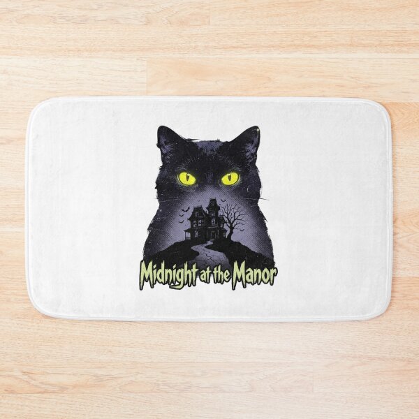 Item preview, Midnight at the Manor | Black Cat Haunted House | Vintage Halloween Gothic designed and sold by MrDev.