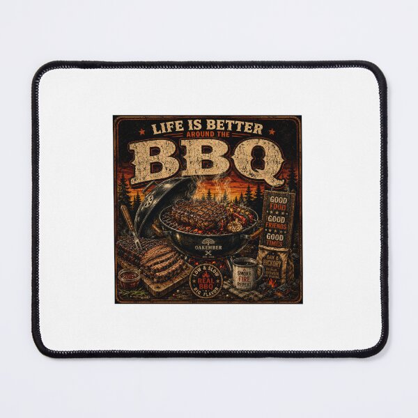 Item preview, Life Is Better Around The BBQ | Vintage Retro Grill Master Design designed and sold by OakEmber.
