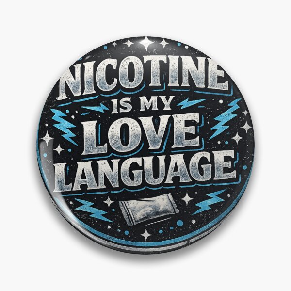 Item preview, Nicotine Is My Love Language Sticker designed and sold by RedRubyBubble.
