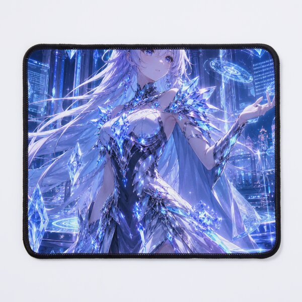 Item preview, Crystal Crown Princess – Original Cyber Fantasy Anime Queen Art designed and sold by Sticleg.