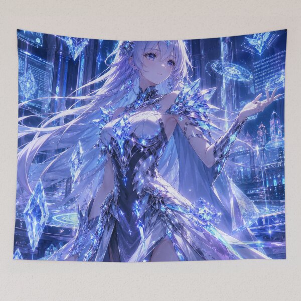 Item preview, Crystal Crown Princess – Original Cyber Fantasy Anime Queen Art designed and sold by Sticleg.