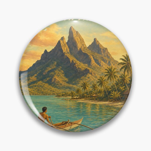 Artikelvorschau, Bora Bora Französisch-Polynesien Reisesouvenir – Vintage-Illustration entworfen und verkauft von VisualArtsOasis.