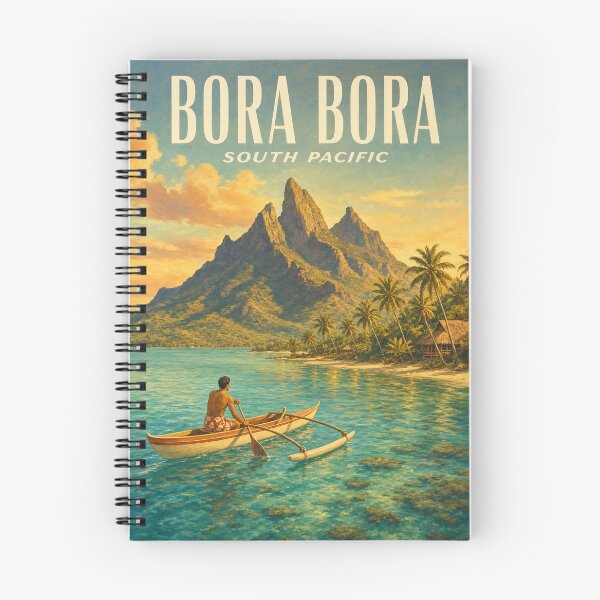 Item preview, Bora Bora French Polynesia Travel Souvenir - Vintage Illustration designed and sold by VisualArtsOasis.