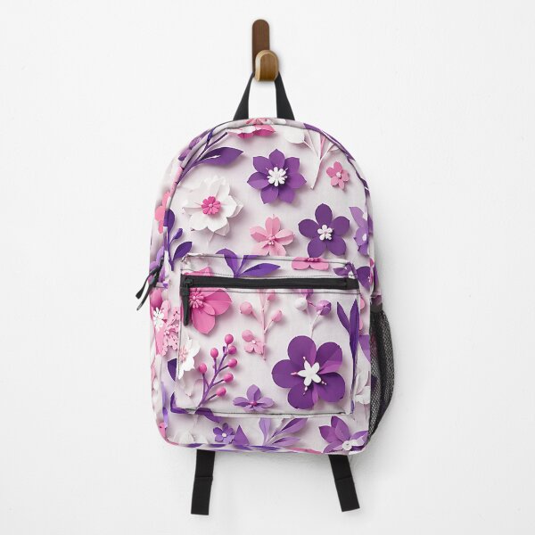 Item preview, Paper Cut Floral Pattern — Purple Pink White Botanical Art designed and sold by Aureva Arts Shop.