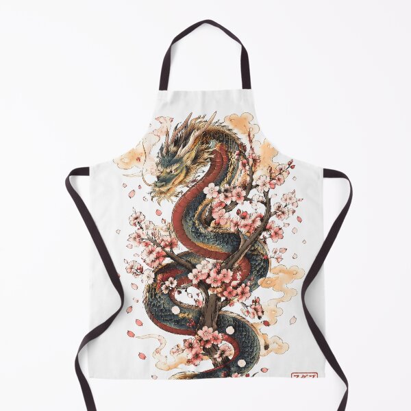 Item preview, Japanese Dragon with Cherry Blossoms | Sakura Mythology Tattoo Art designed and sold by kaxymax.