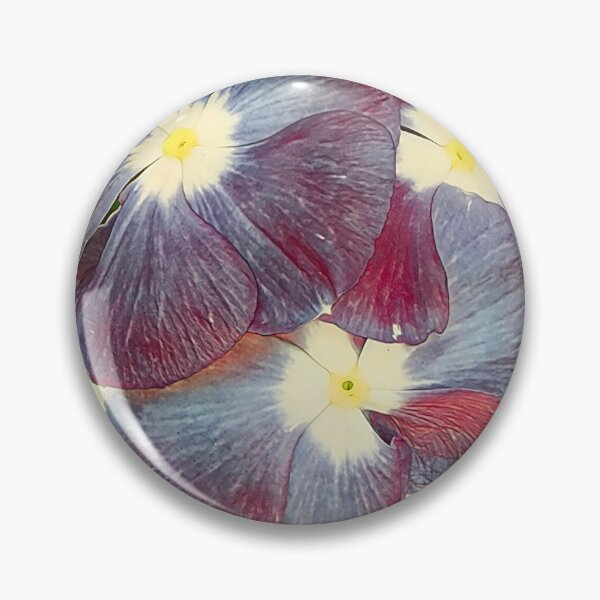 Item preview, Vintage Impressionist Blue and Purple Periwinkle Flower Art designed and sold by BalkanBloom.