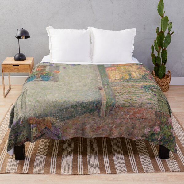Artikelvorschau, Le Seuil Fleuri von Henri Le Sidaner – Cottage Garden Impressionist Courtyard Wall Art für Cottagecore-Dekorliebhaber entworfen und verkauft von RickE.