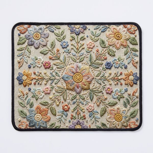 Item preview, Vintage Folk Art Embroidery Floral Pattern designed and sold by BrainCurves.