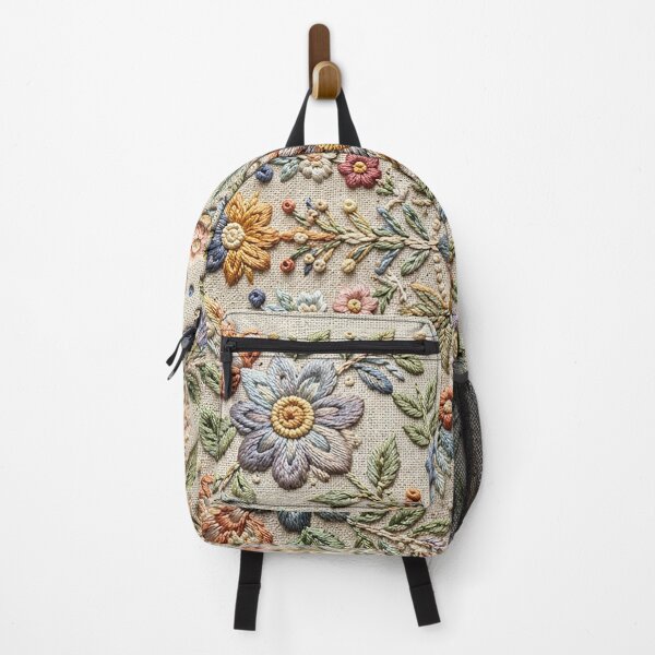 Item preview, Vintage Folk Art Embroidery Floral Pattern designed and sold by BrainCurves.