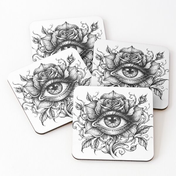 Item preview, Eye Flower Ink Dark Art designed and sold by InkSeptic.