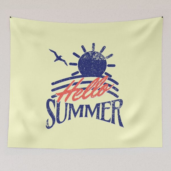 Item preview, Cute Hello Summer Sun and Seagulls Tee - Summer Holiday Gift for Bestie designed and sold by illeN-Art-World.