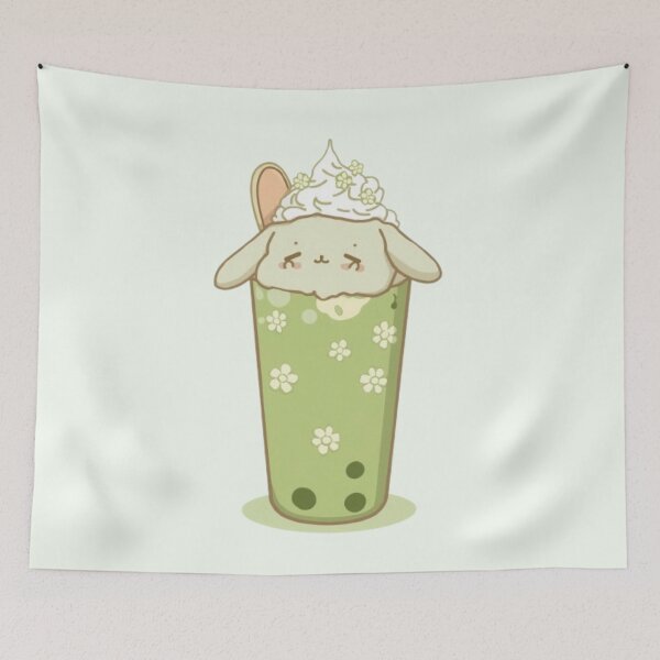 Item preview, Cute Matcha Bunny Kawaii Sticker | Cozy Matcha Lover Gift designed and sold by Stylestickers55.