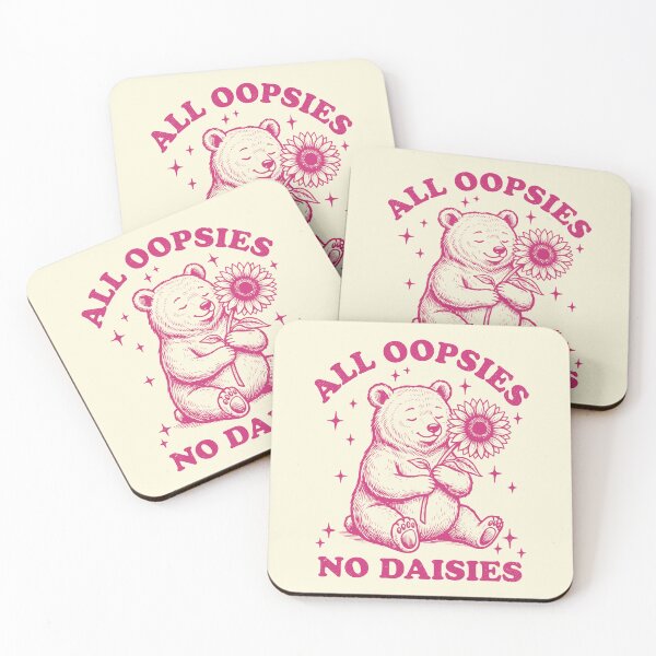 Item preview, All Oopsies No Daisies Funny Bear Retro Sarcastic  designed and sold by Y-Vibes.