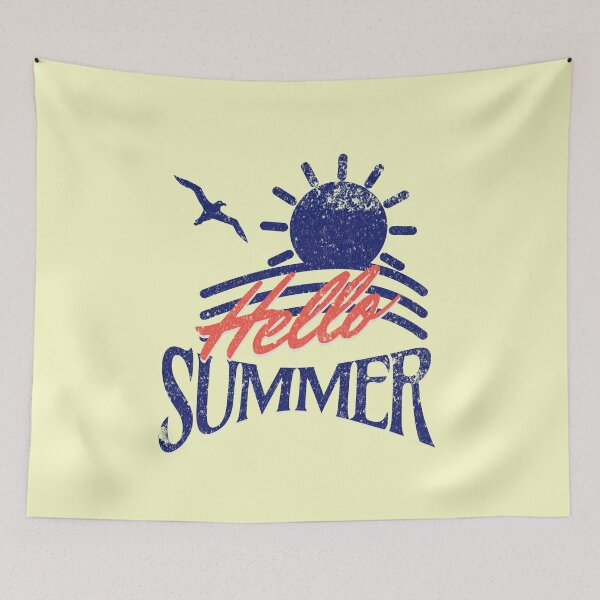 Item preview, Retro Hello Summer Sun T-Shirt - Vintage Beach Vacation Tee designed and sold by illeN-Art-World.