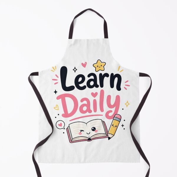 Item preview, Learn Daily Cute Kawaii Study Quote | Motivational Book & Pencil Aesthetic Sticker designed and sold by Sanika arts .
