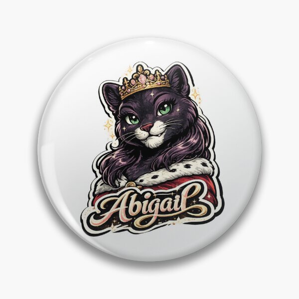 Item preview, Abigail – Royal Cat Name Mascot designed and sold by AlexLineArt.