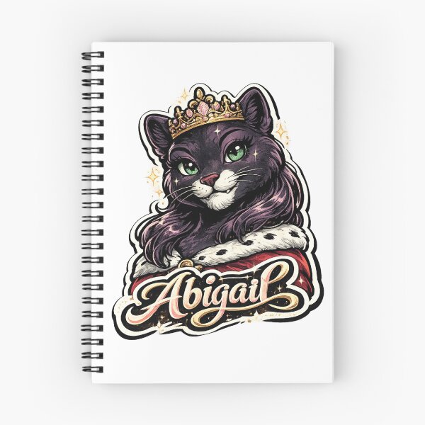 Artikelvorschau, Abigail – Königliche Katzen-Namensmaskottchen entworfen und verkauft von AlexLineArt.