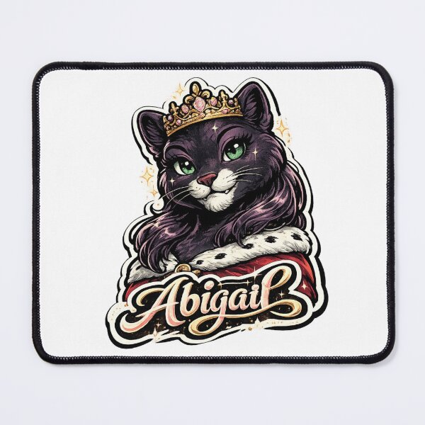 Item preview, Abigail – Royal Cat Name Mascot designed and sold by AlexLineArt.