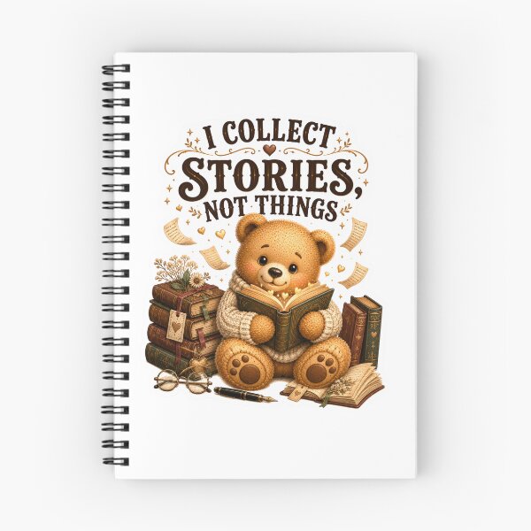 Item preview, I Collect Stories Not Things Teddy Bear Book Lover Sticker designed and sold by DreamTags Studio.