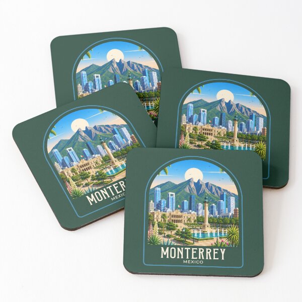 Item preview, Monterrey Vintage Travel Illustration designed and sold by HomeLivingCo.
