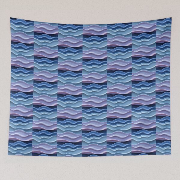 Item preview, Blue Purple Wave Texture Artwork  designed and sold by NivyasArtistry.