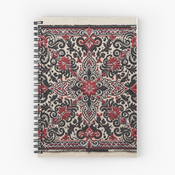 Item preview, Traditional Slavic Black and Red Folk Embroidery designed and sold by BrainCurves.